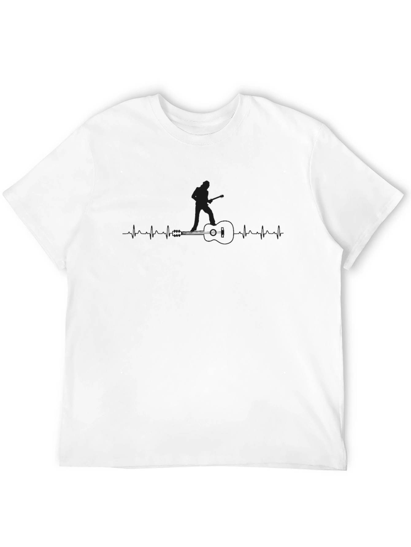 Black Baseball Heartbeat T-Shirt