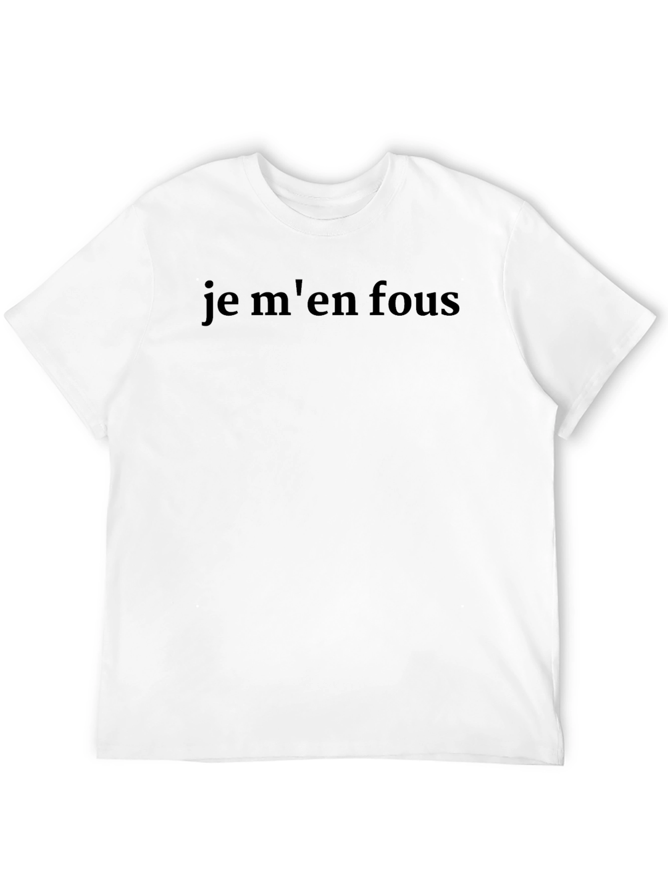 Je Men Fous T-Shirt - Mens Black Graphic Tee