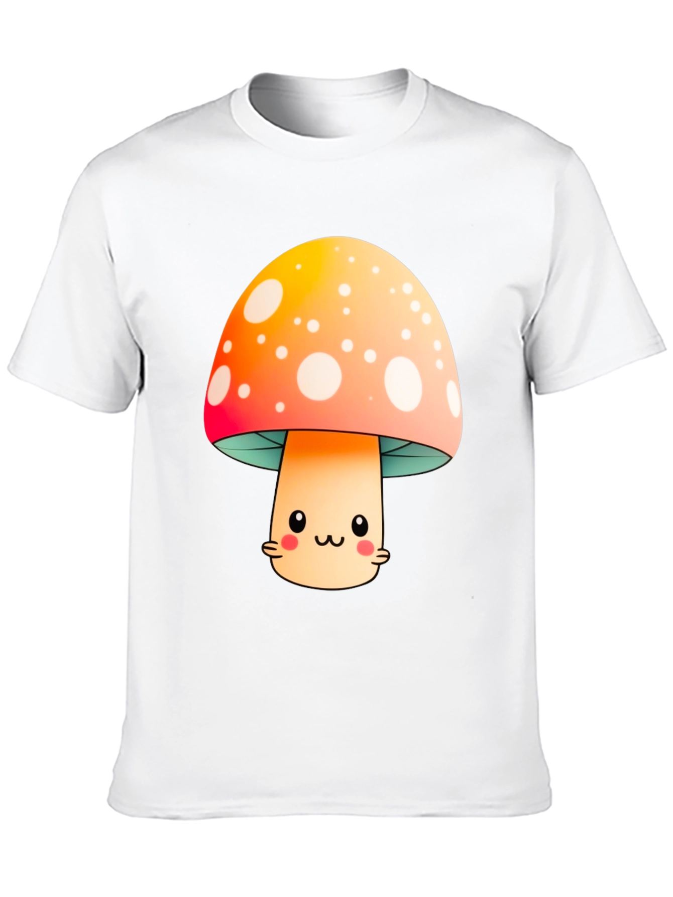 Cute Mushroom Graphic Tee - Kawaii Style
