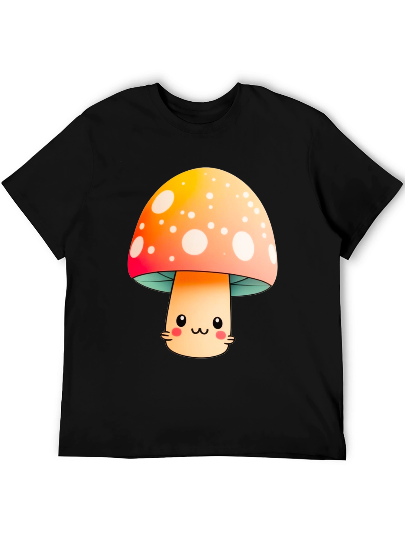 Cute Mushroom Graphic Tee - Kawaii Style