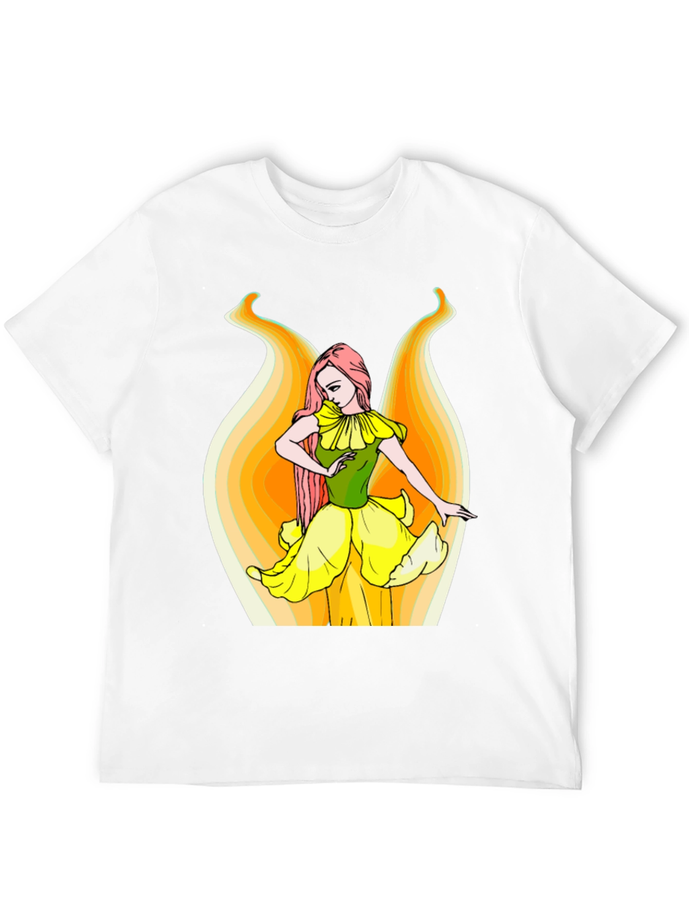 Floral Fairy Graphic T-Shirt - Black