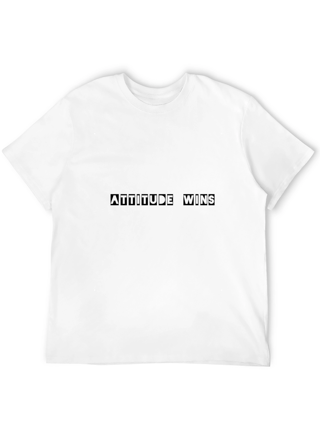 Attitude Wins Mens Black Graphic Tee