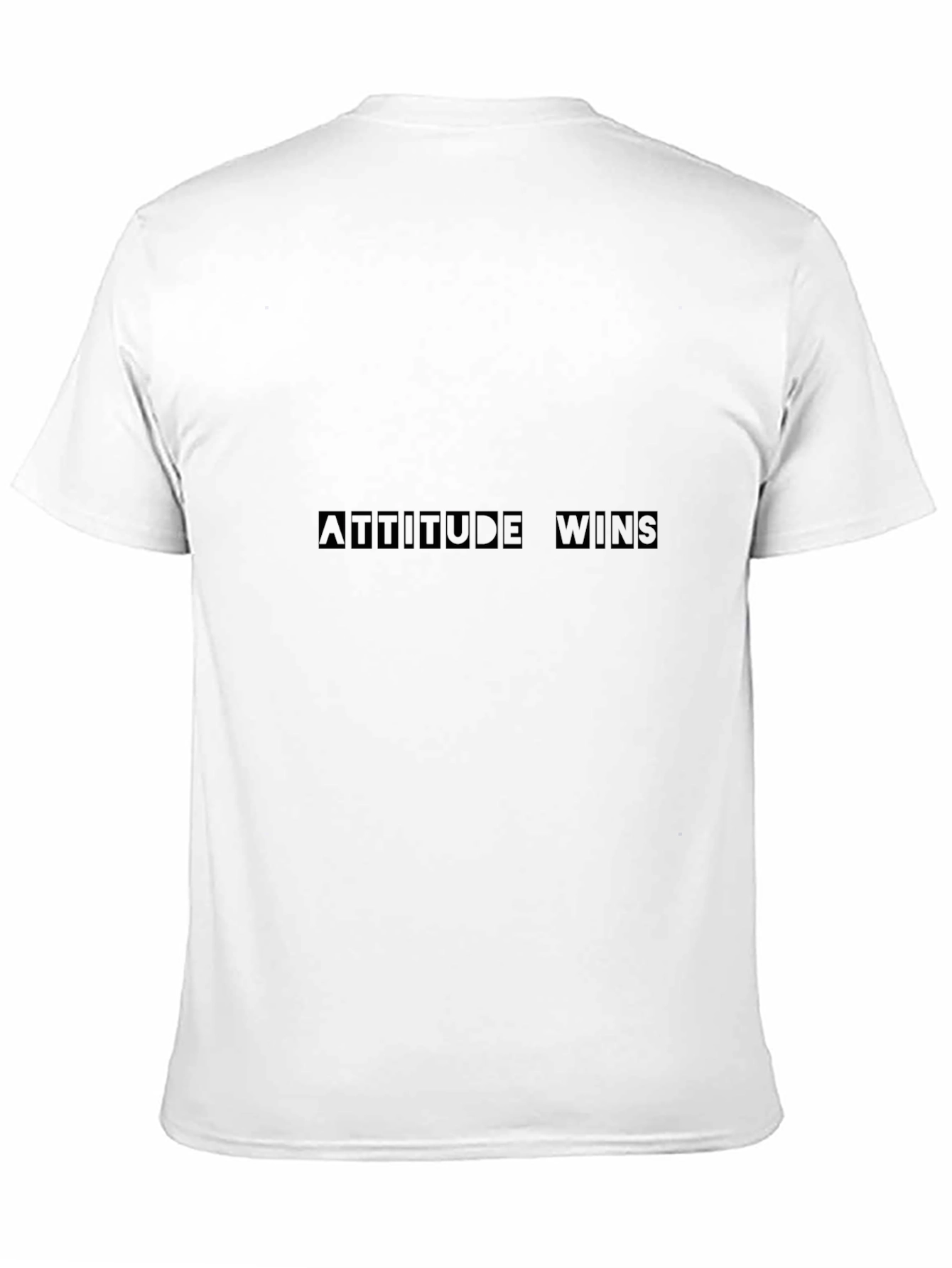Attitude Wins Mens Black Graphic Tee
