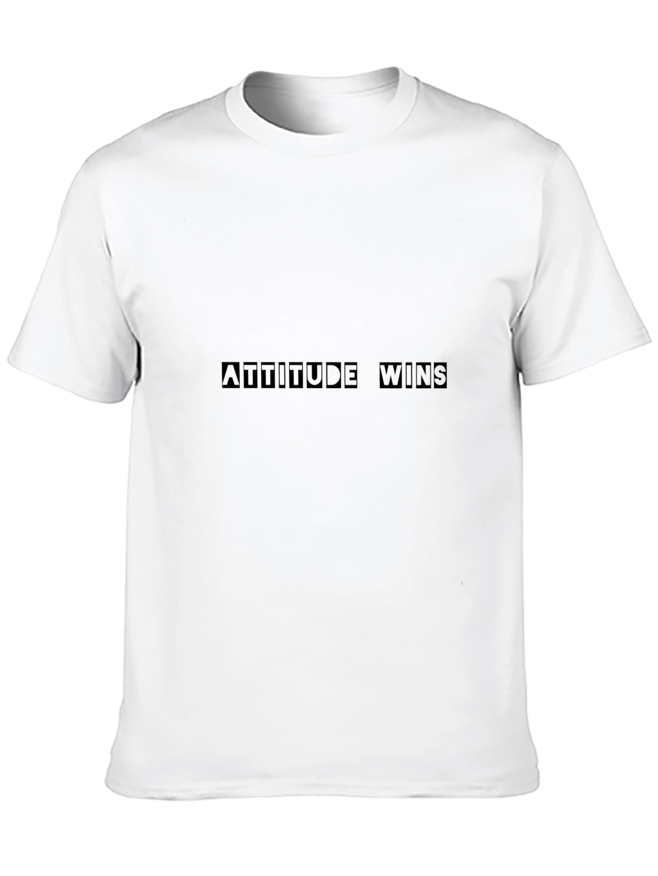 Attitude Wins Mens Black Graphic Tee
