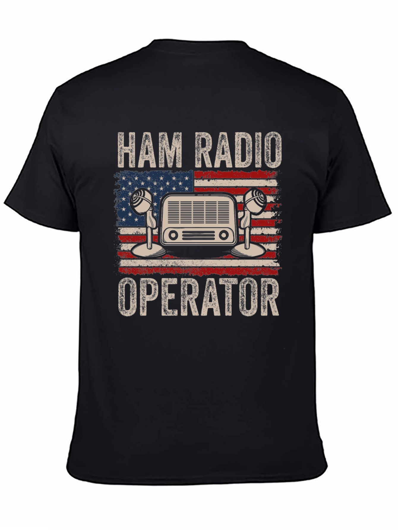 Ham Radio Operator American Flag T-Shirt