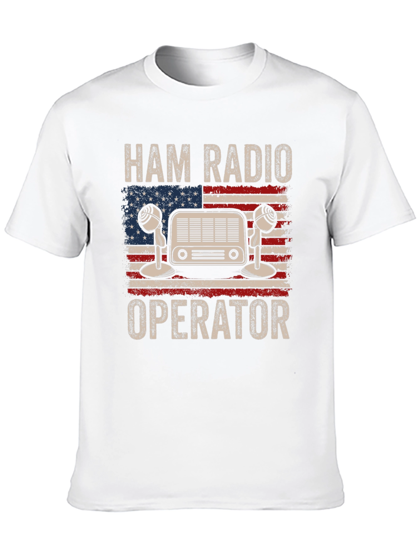 Ham Radio Operator American Flag T-Shirt
