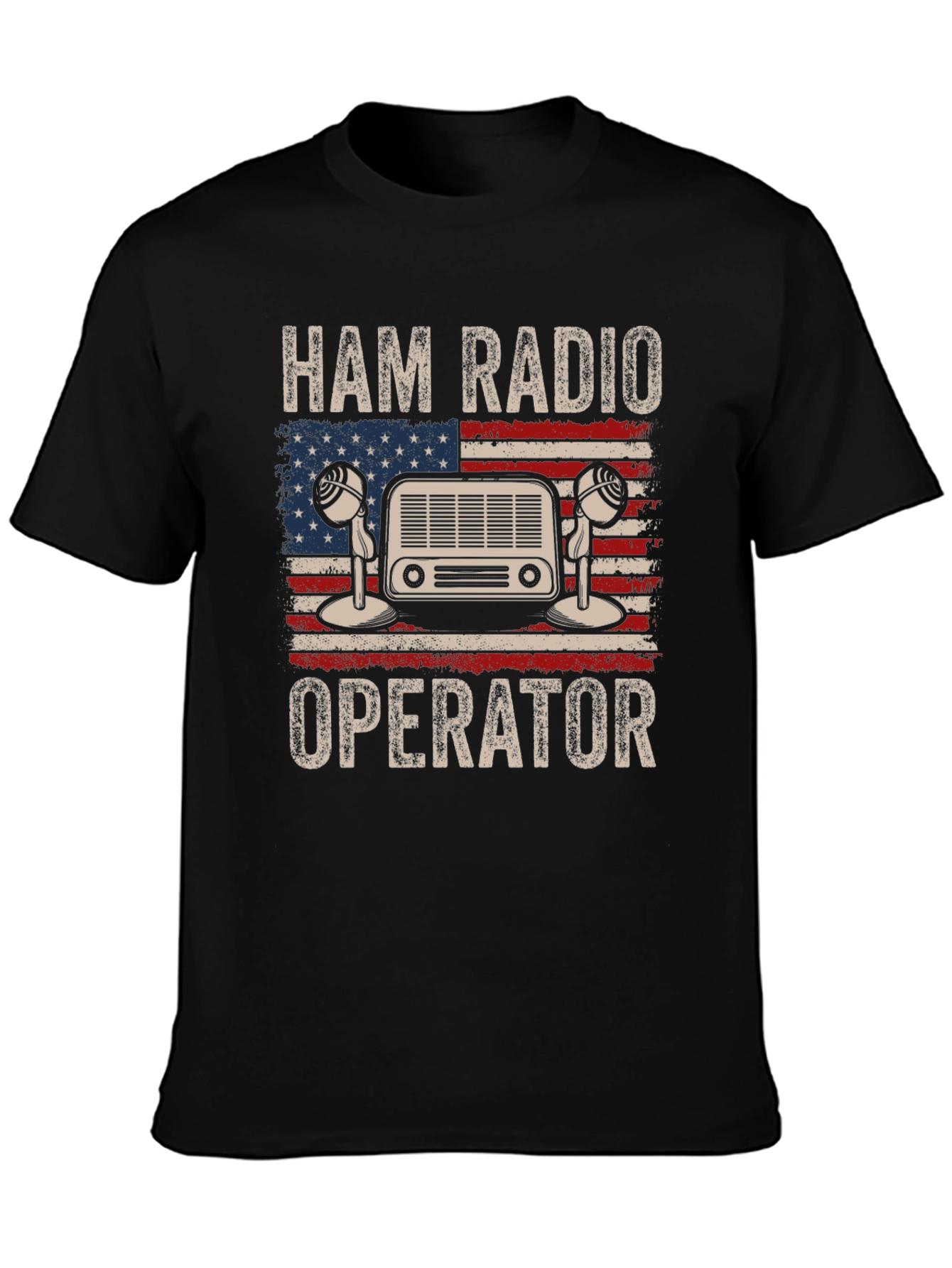 Ham Radio Operator American Flag T-Shirt