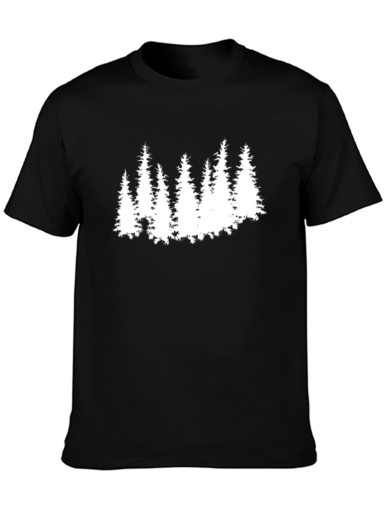 Evergreen Forest Graphic Tee - Black