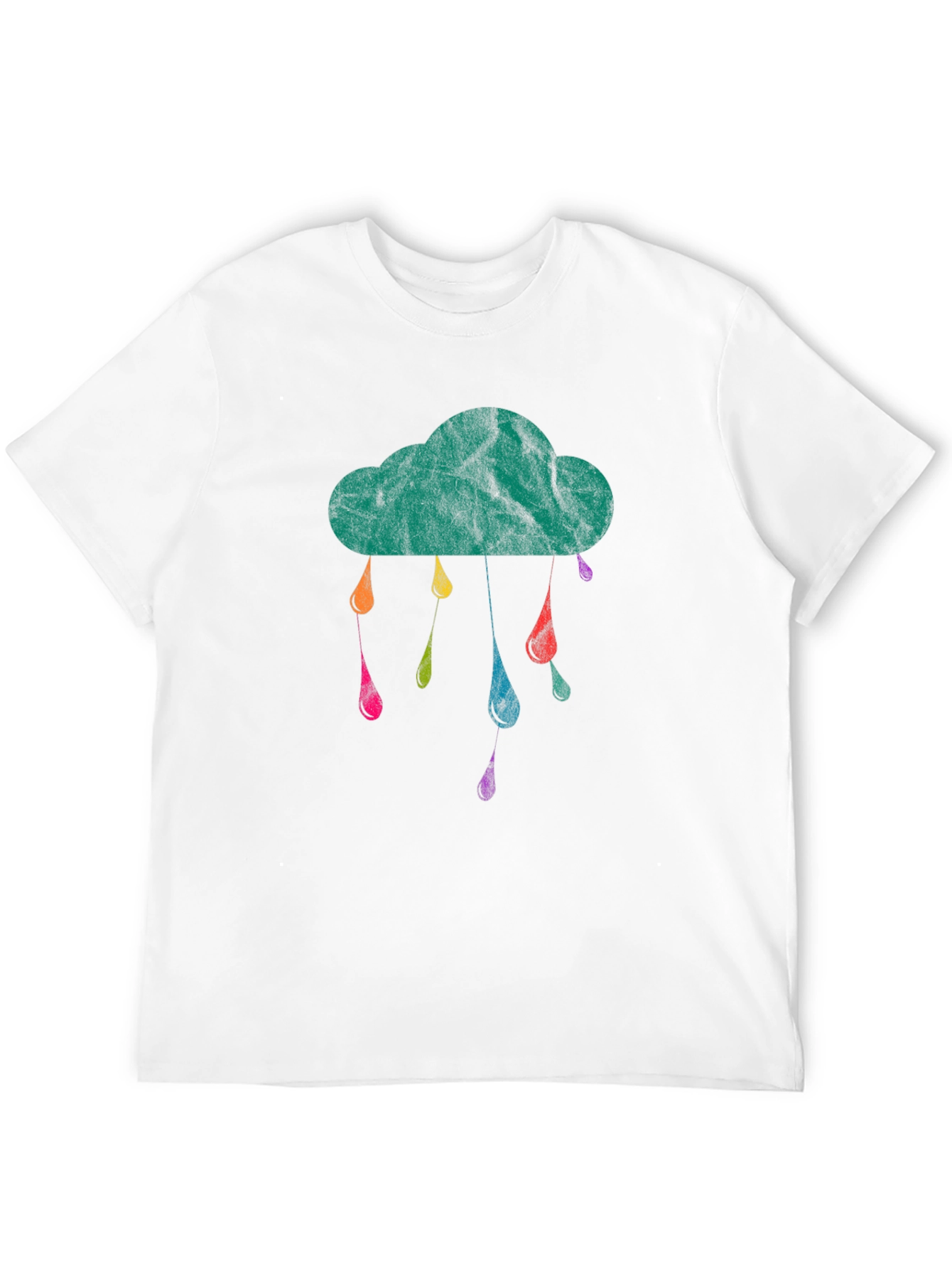 Cloud Raindrop Graphic Tee - Black