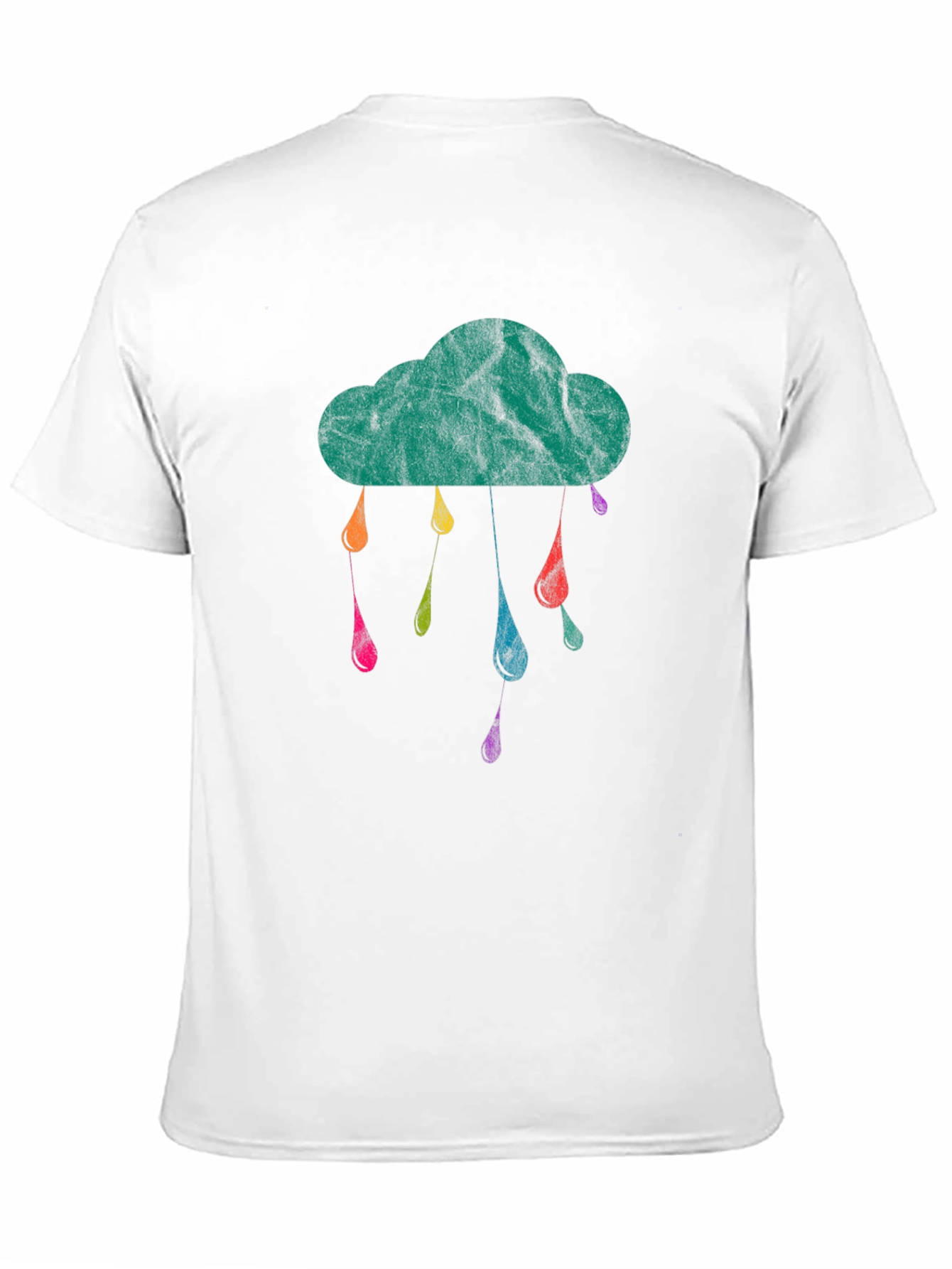 Cloud Raindrop Graphic Tee - Black