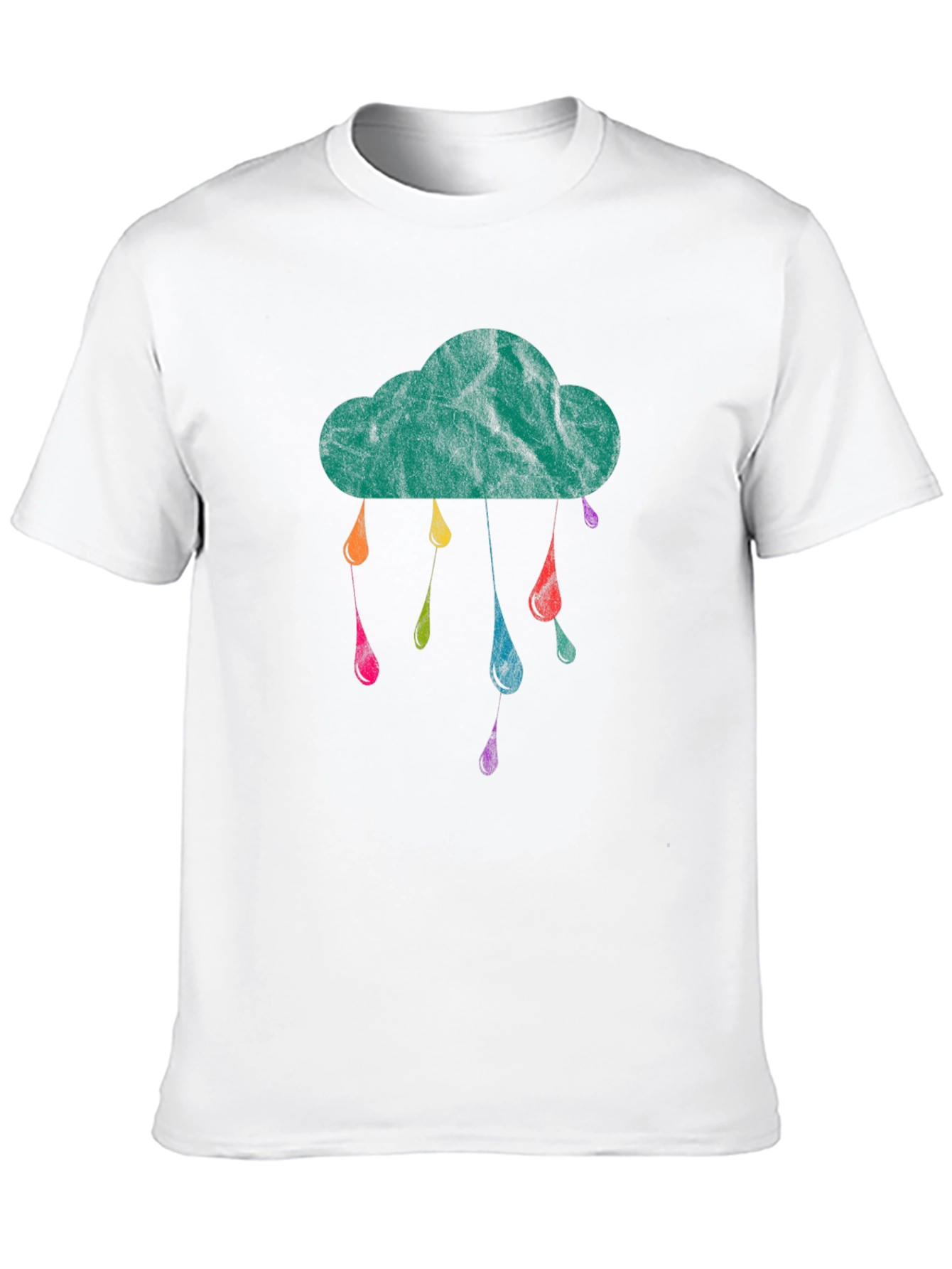 Cloud Raindrop Graphic Tee - Black