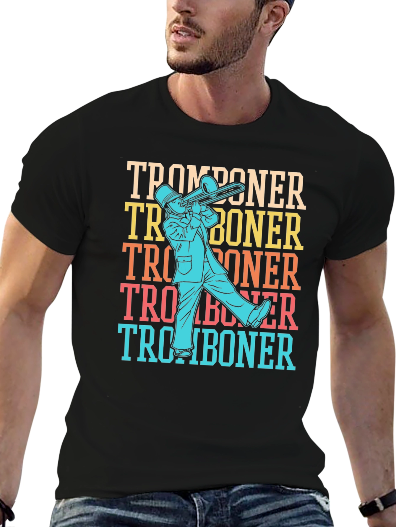 Tromboner Retro T-Shirt: Musical Instrument Tee