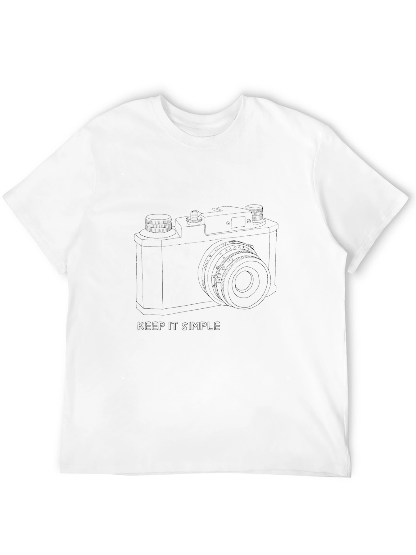 Keep It Simple Camera Graphic Tee - Black