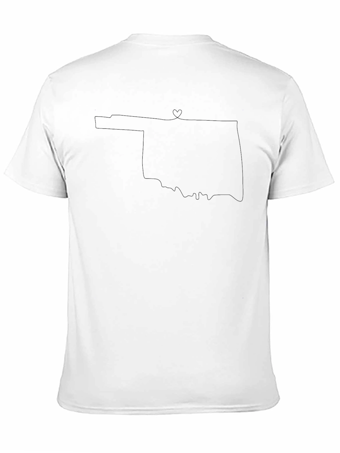 Oklahoma State Outline Heart T-Shirt