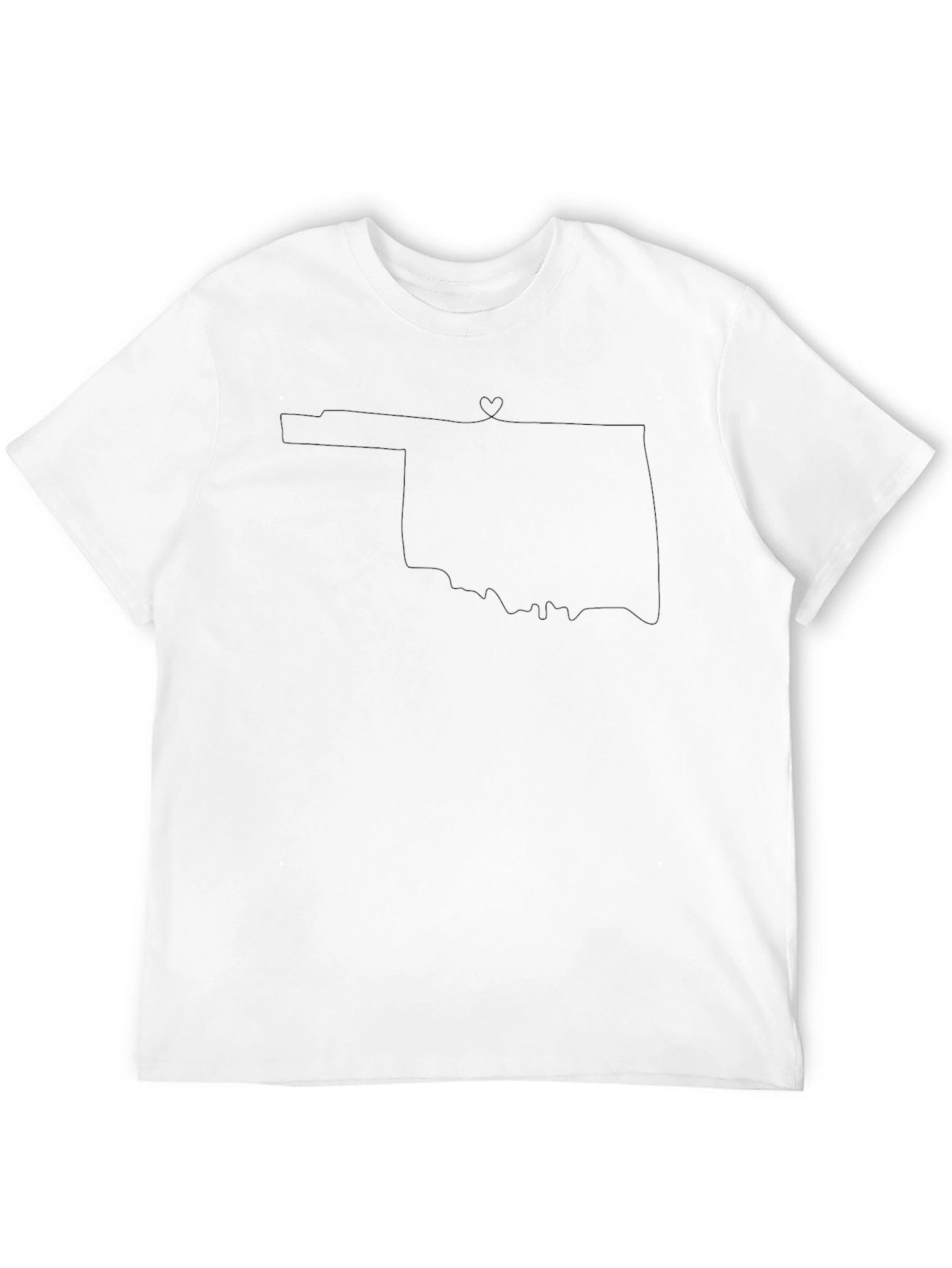 Oklahoma State Outline Heart T-Shirt