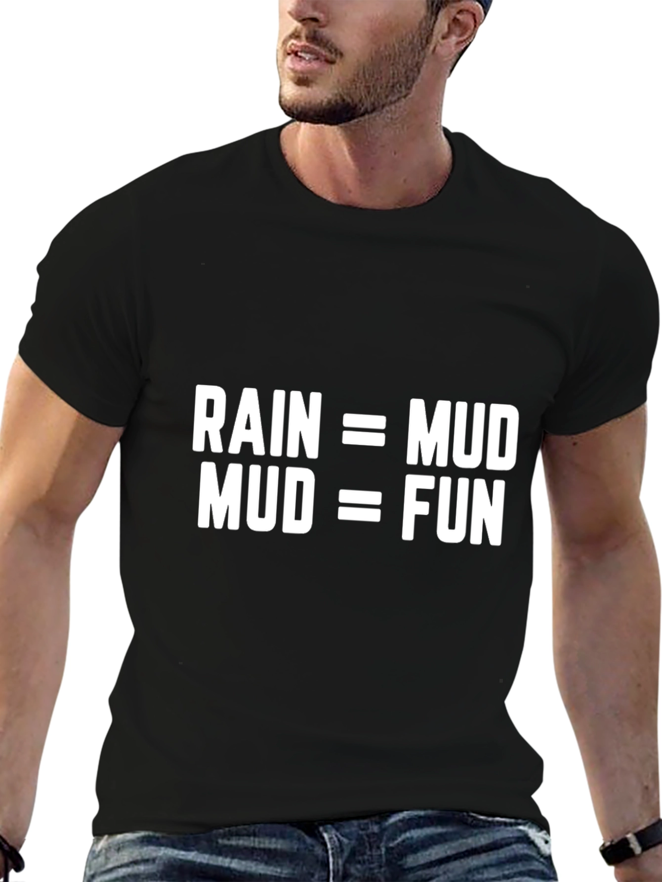 Rain Mud Fun T-Shirt - Black Graphic Tee