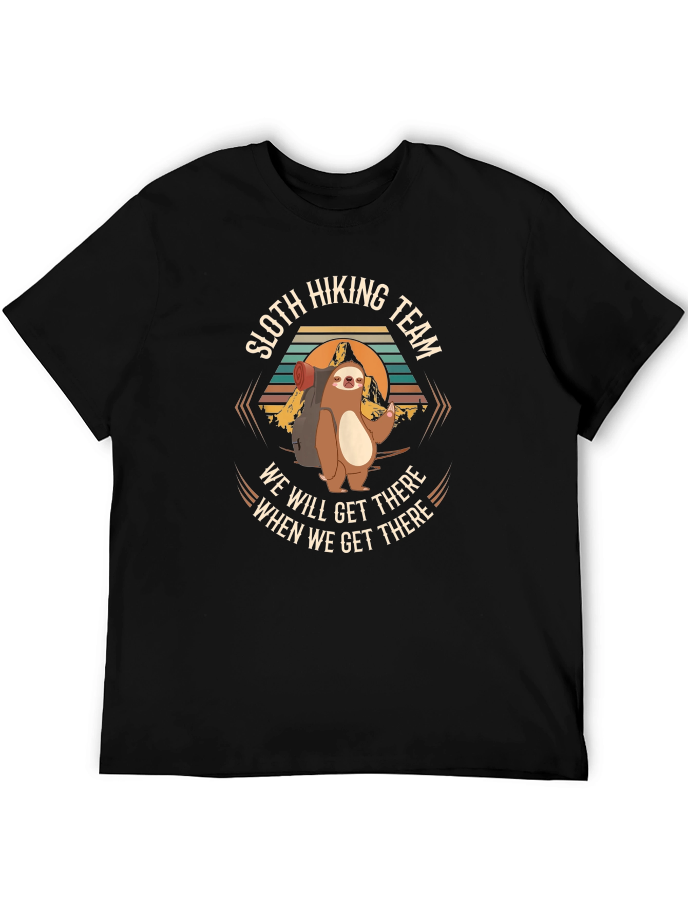 Sloth Hiking Team Graphic T-Shirt