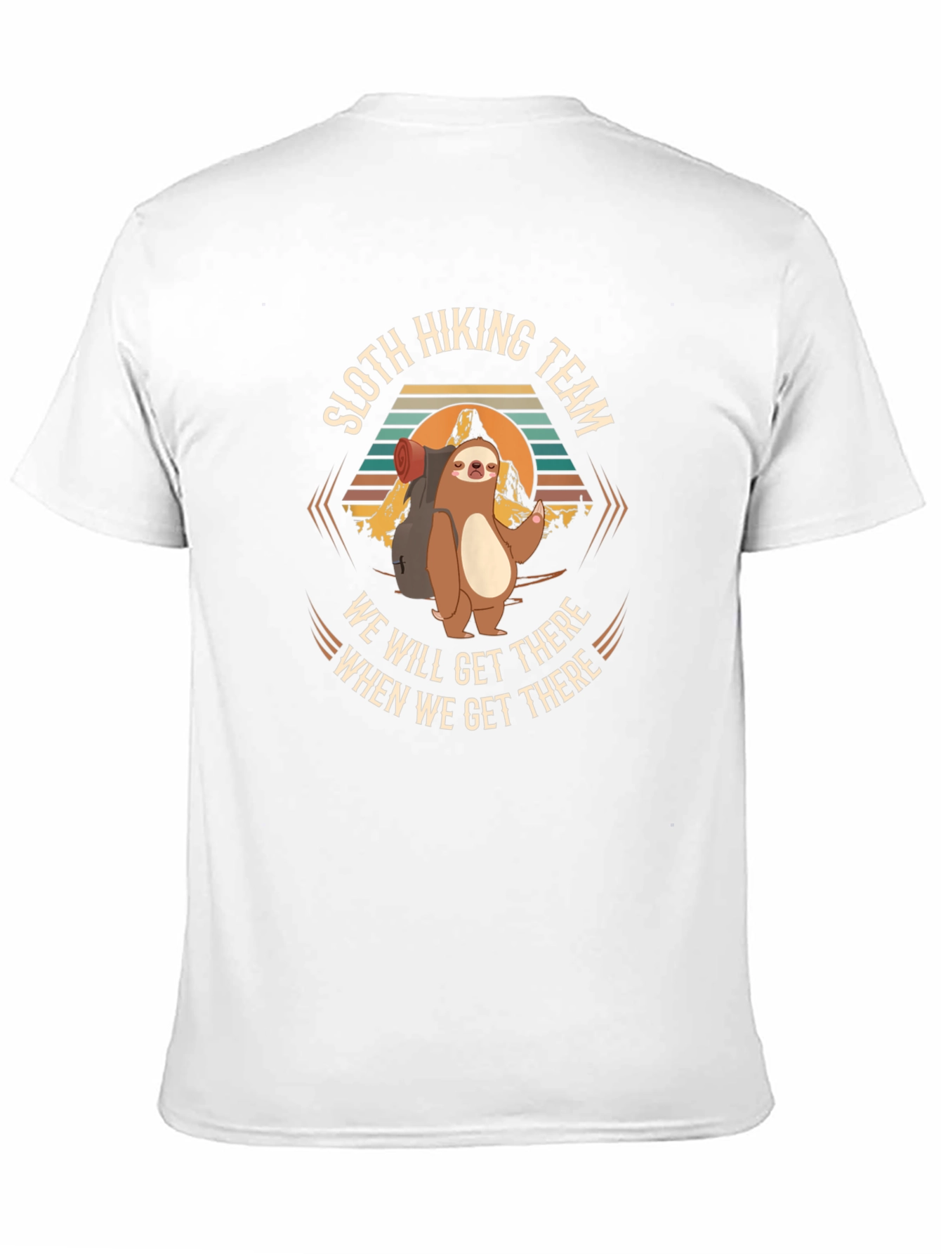 Sloth Hiking Team Graphic T-Shirt