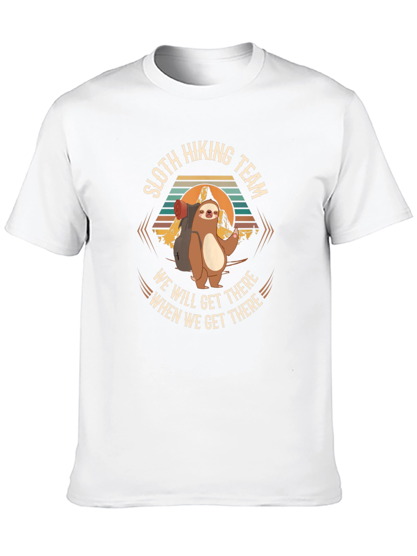 Sloth Hiking Team Graphic T-Shirt