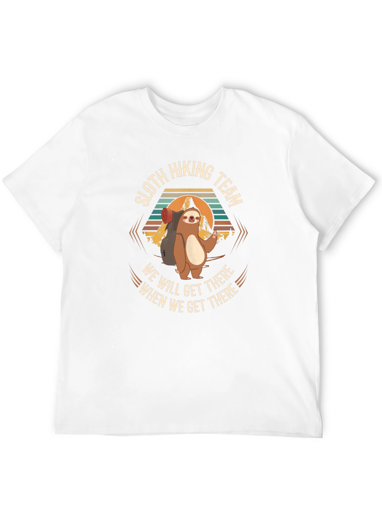 Sloth Hiking Team Graphic T-Shirt