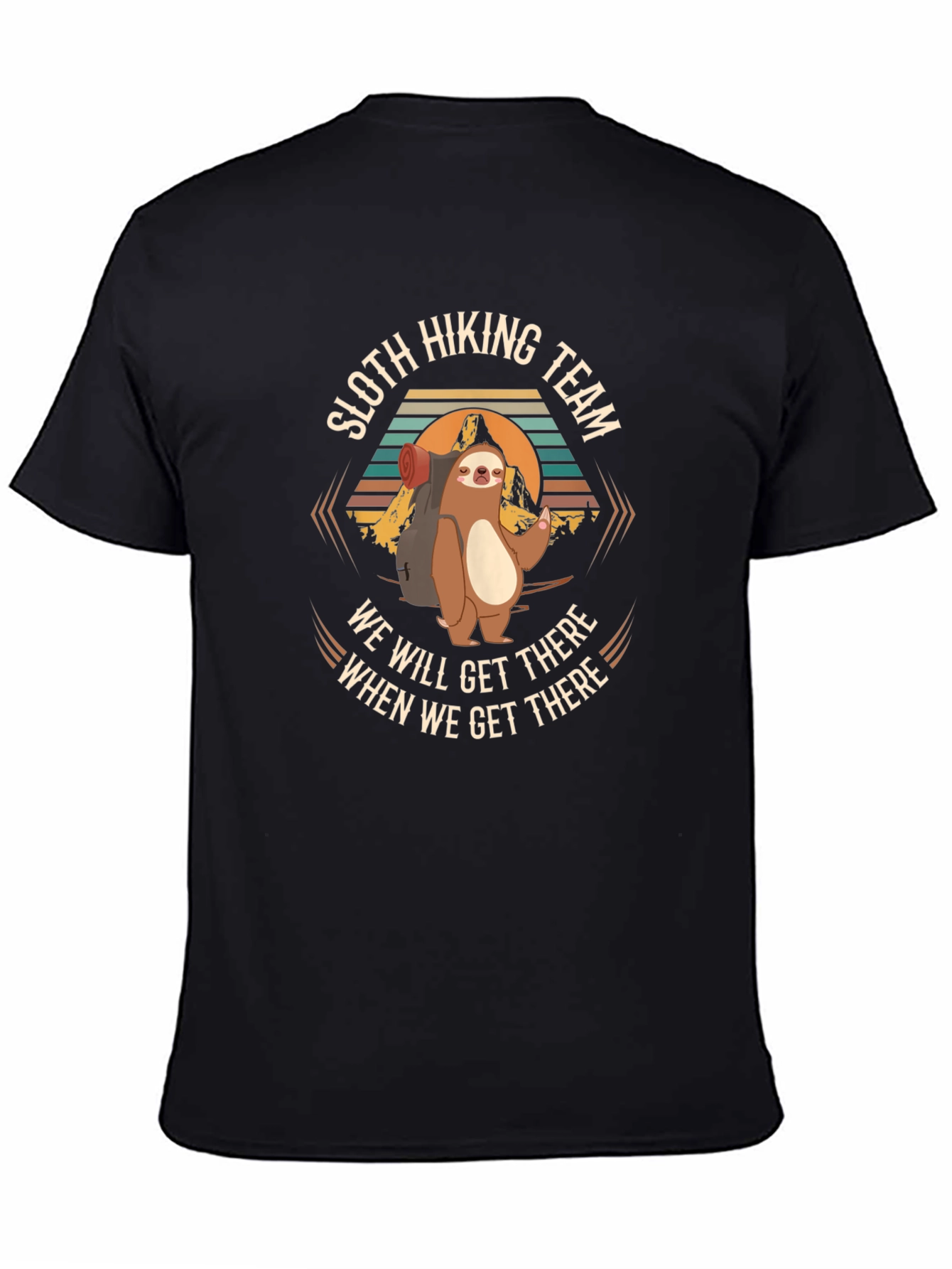 Sloth Hiking Team Graphic T-Shirt