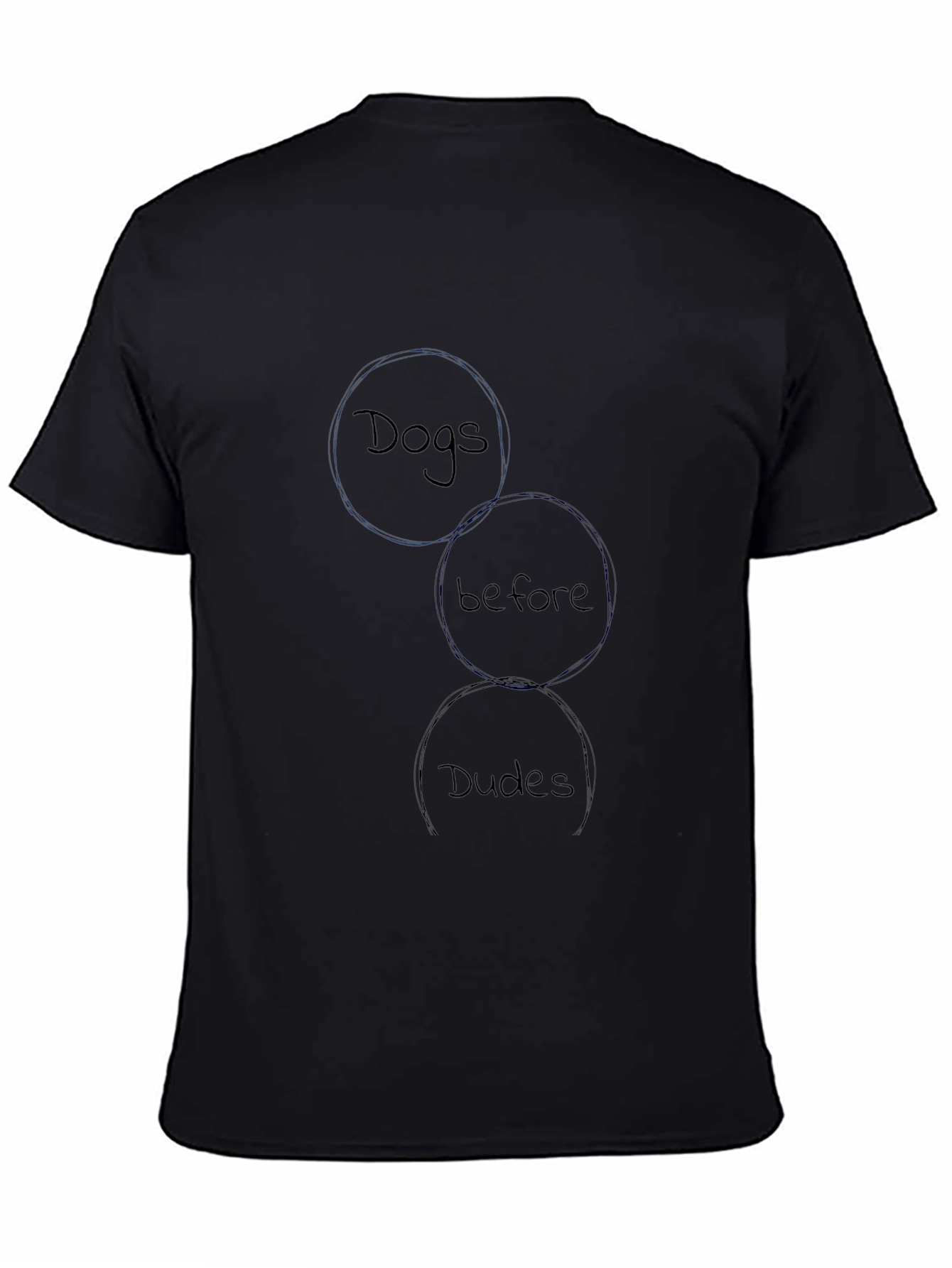 Dogs Before Dudes Black Graphic Tee