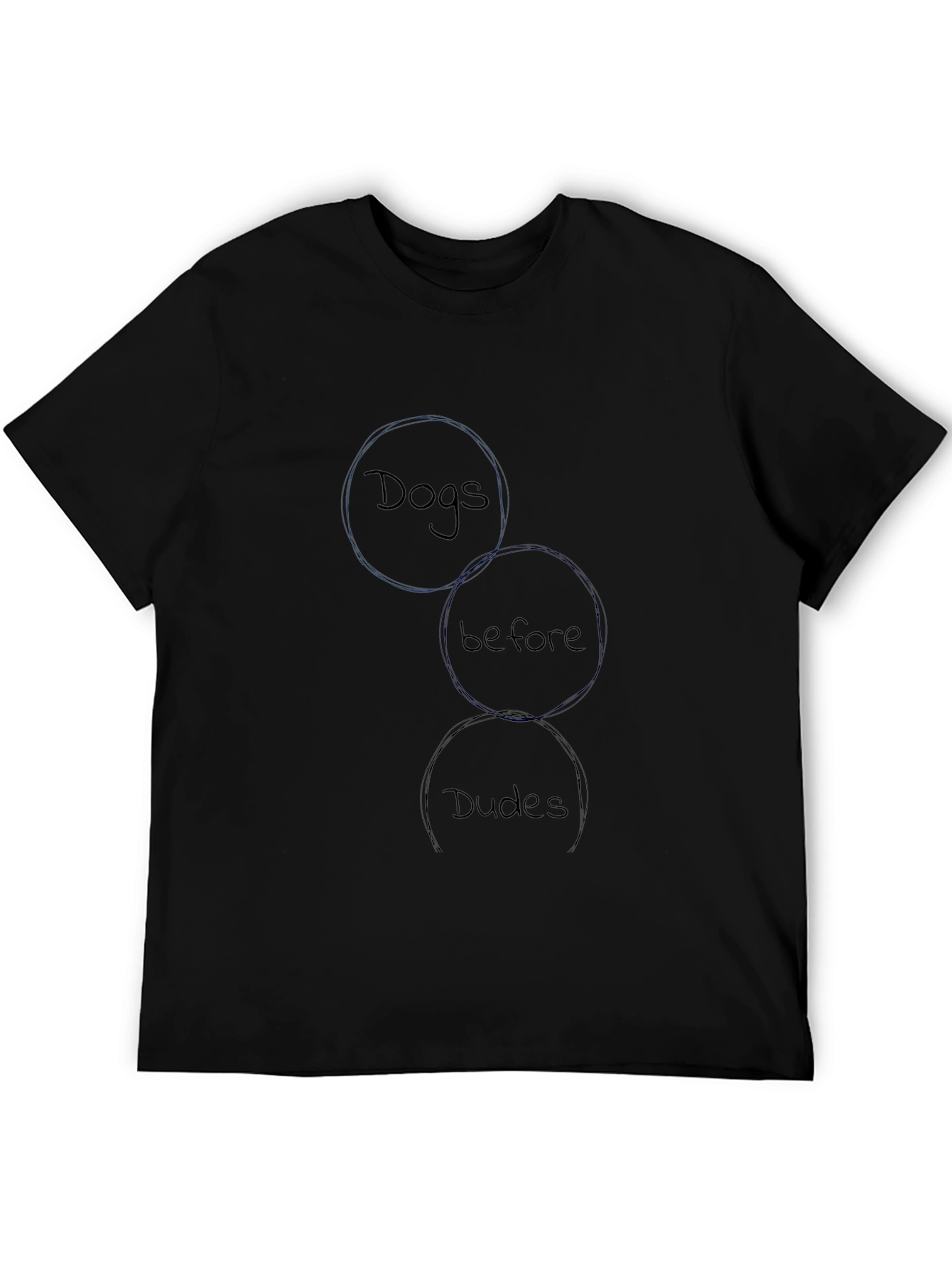 Dogs Before Dudes Black Graphic Tee