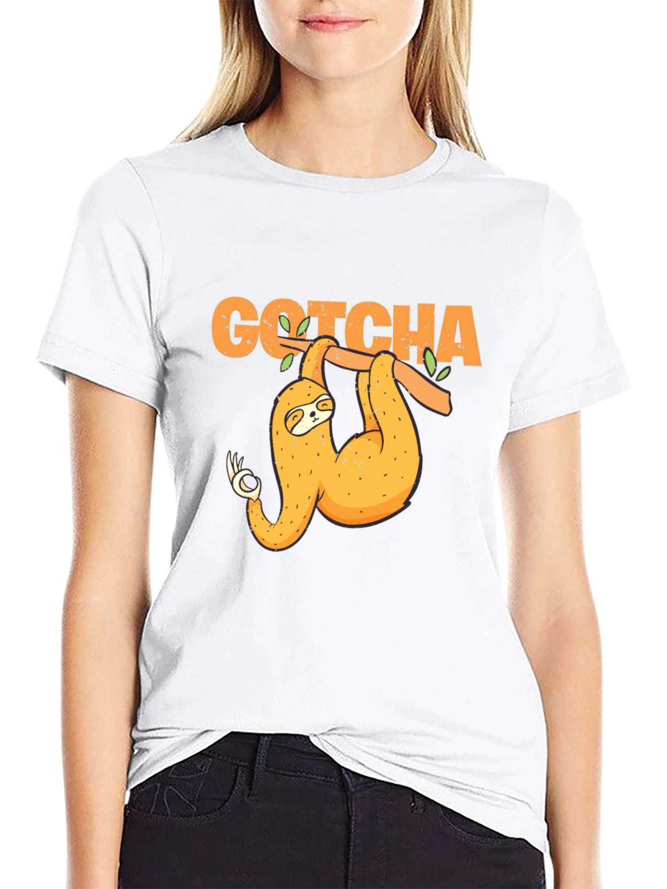 Gotcha Sloth T-Shirt - Funny Ok Sign