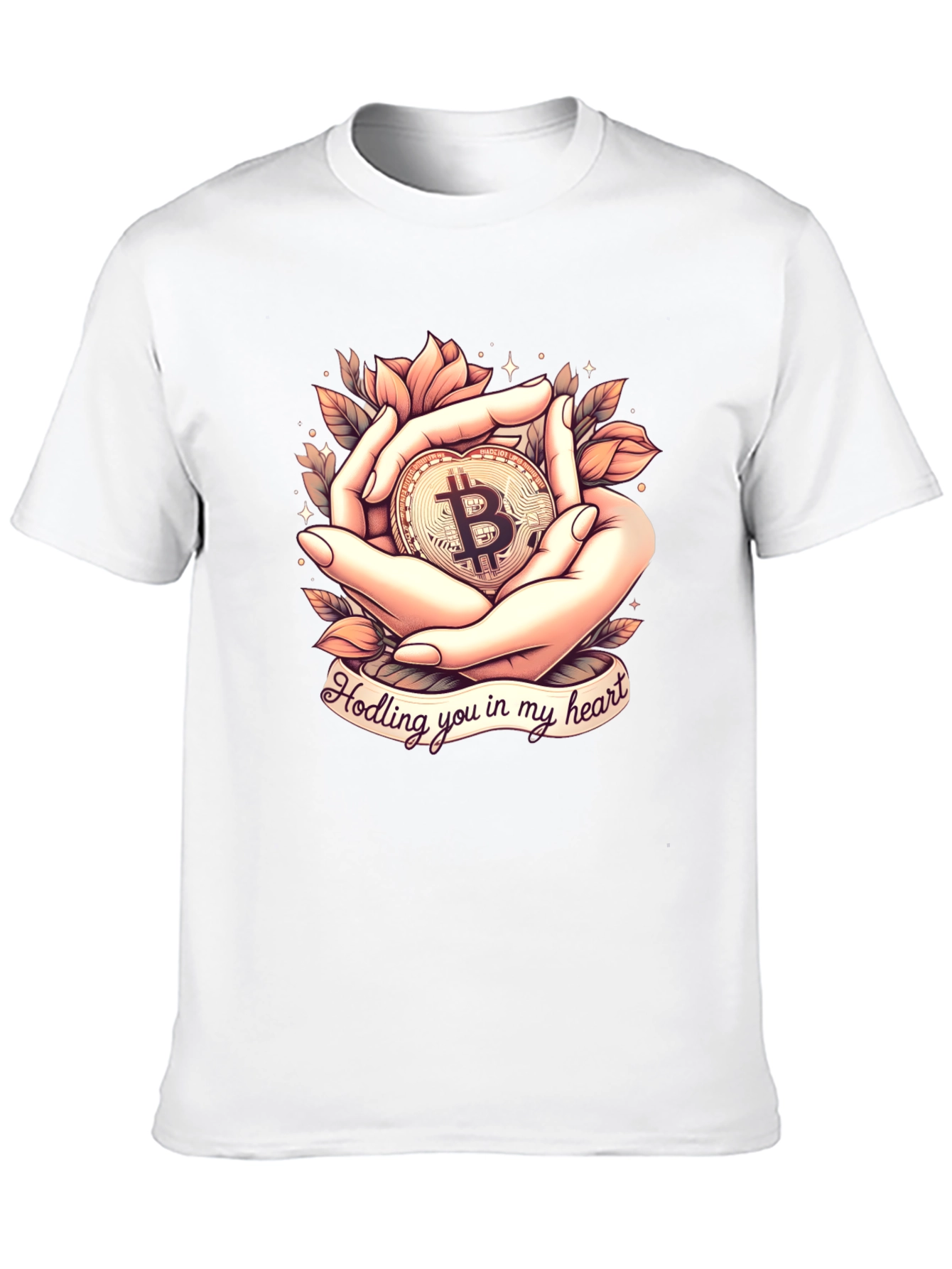 Bitcoin Holding Heart T-Shirt