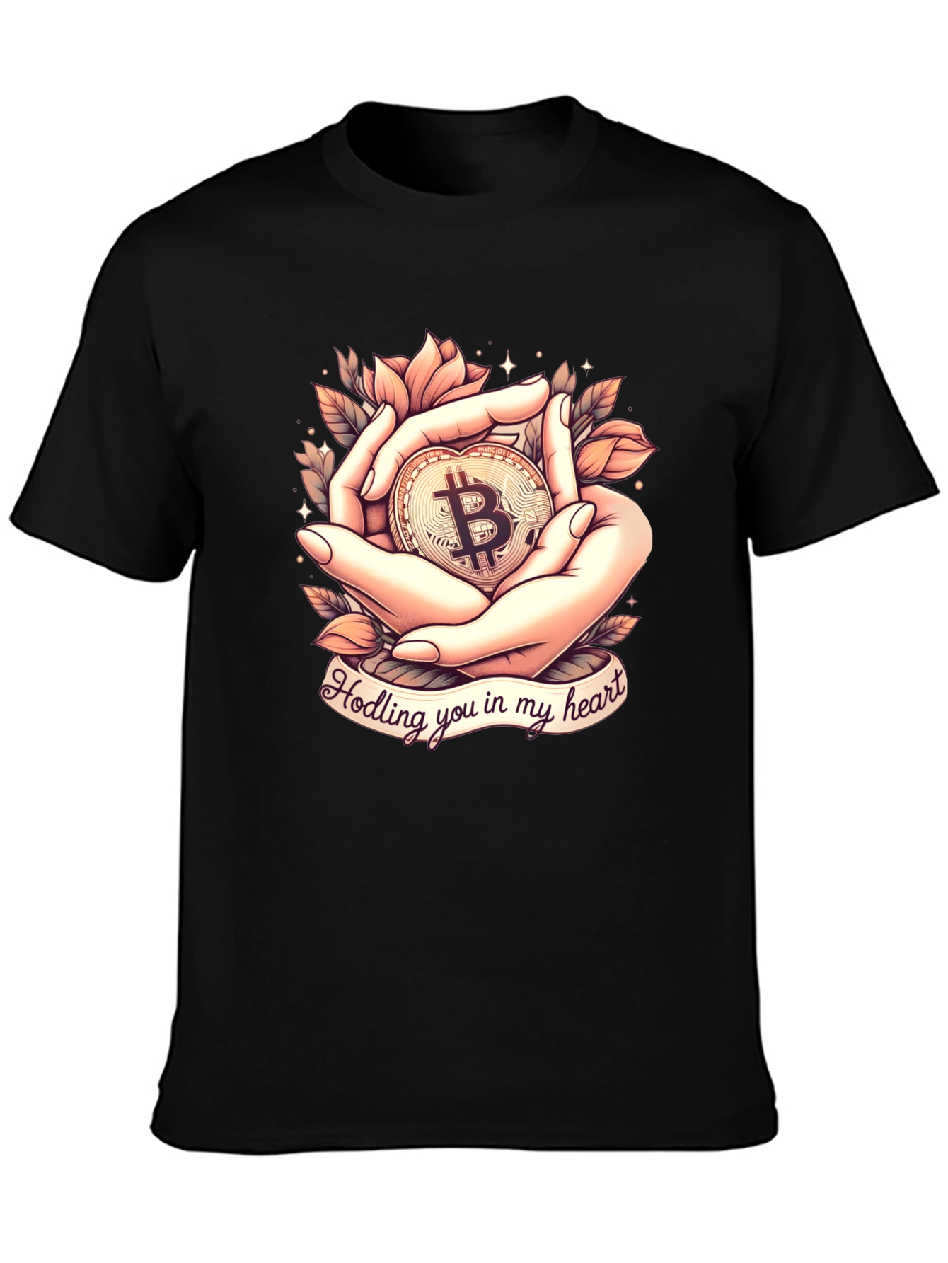 Bitcoin Holding Heart T-Shirt