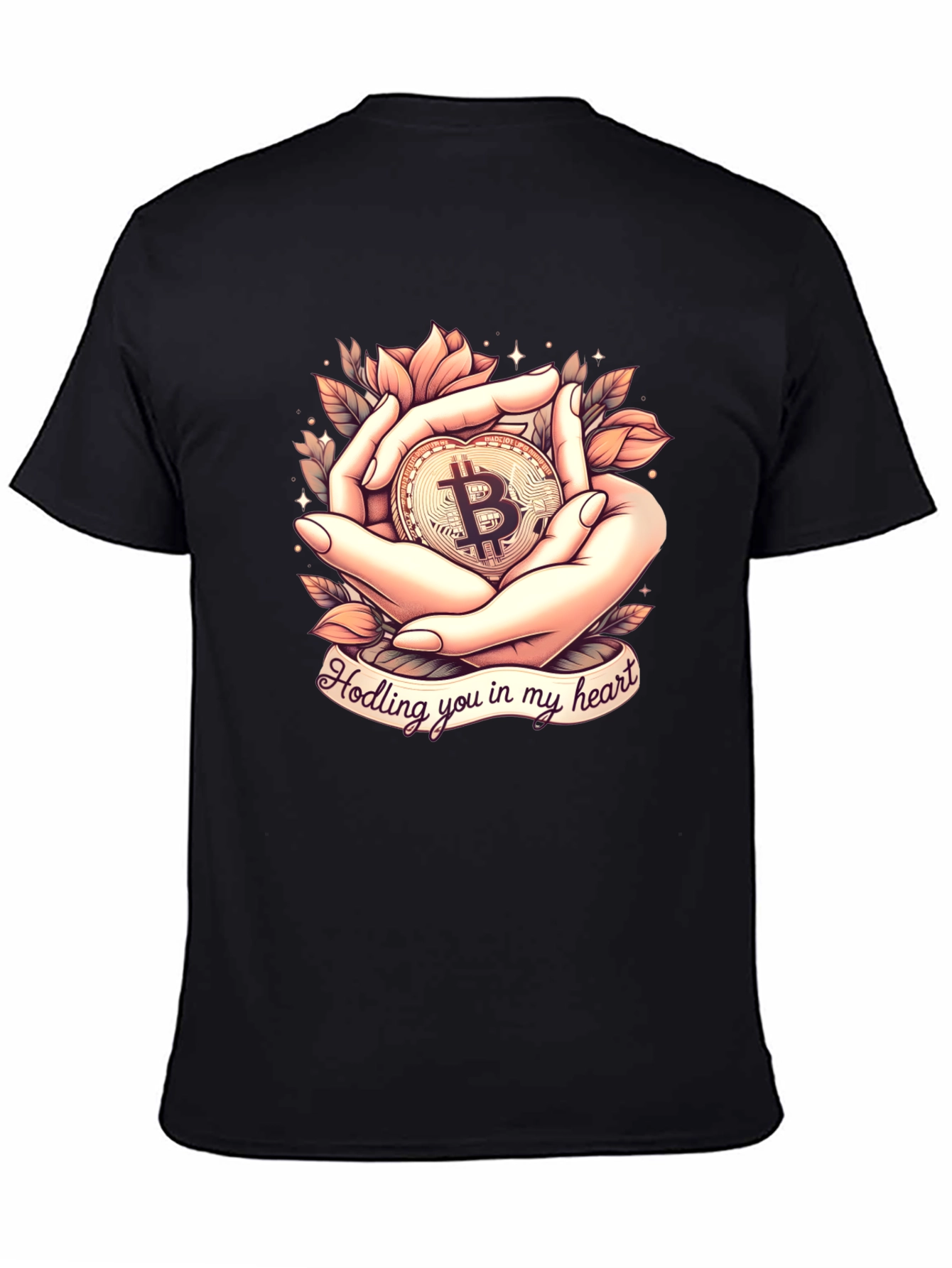 Bitcoin Holding Heart T-Shirt