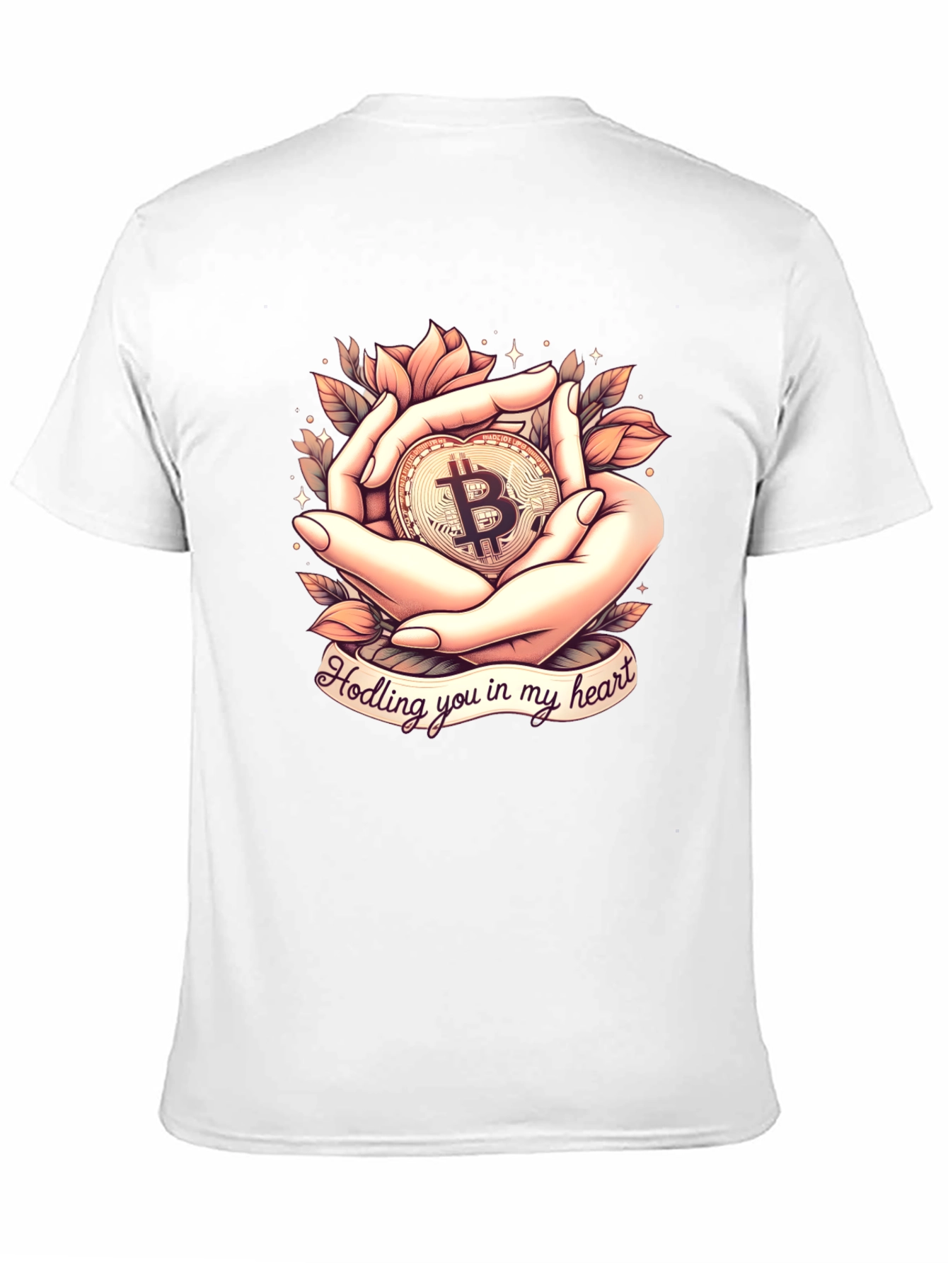 Bitcoin Holding Heart T-Shirt
