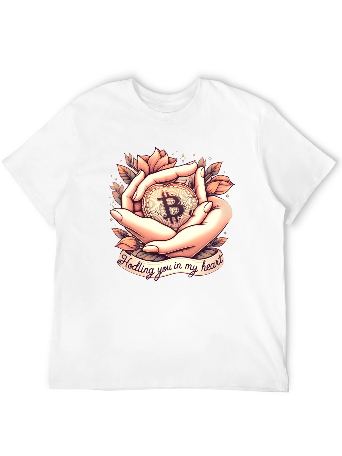 Bitcoin Holding Heart T-Shirt