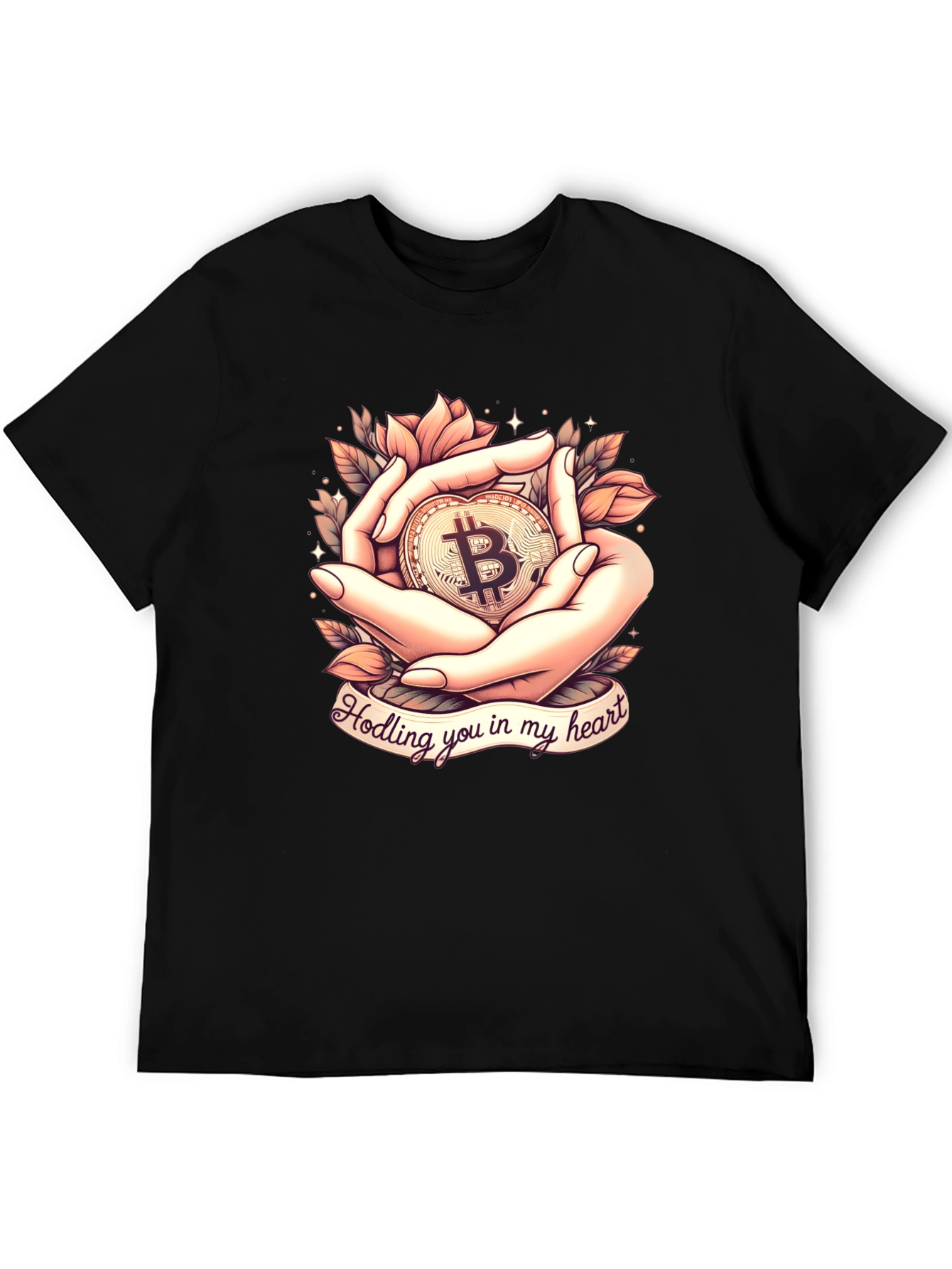 Bitcoin Holding Heart T-Shirt