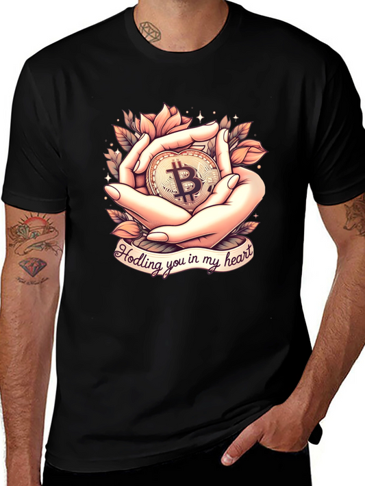Bitcoin Holding Heart T-Shirt