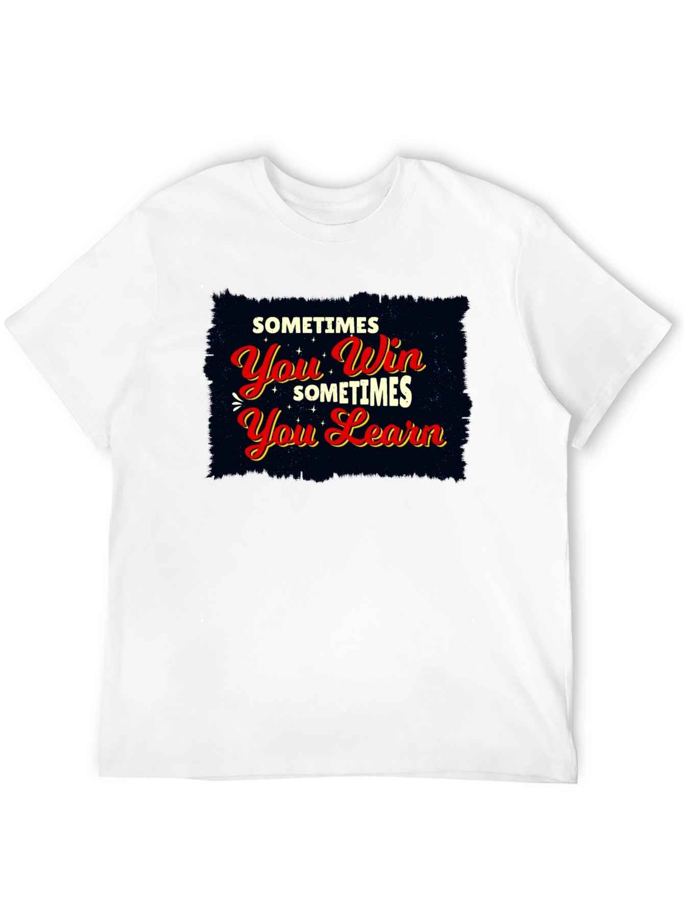 Motivational Win or Learn Black T-Shirt