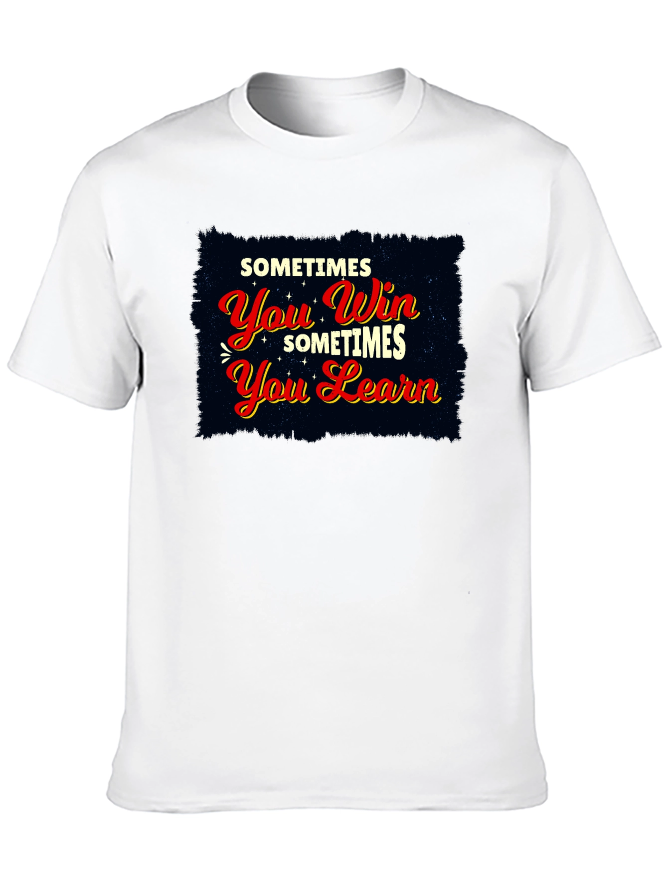 Motivational Win or Learn Black T-Shirt