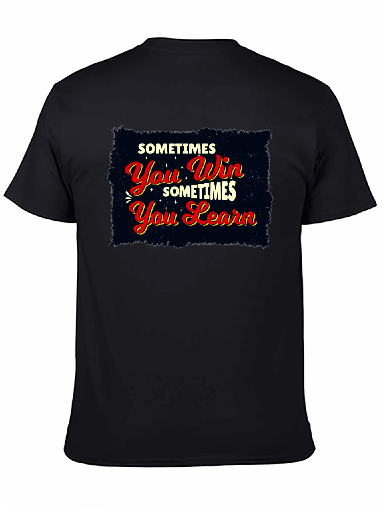 Motivational Win or Learn Black T-Shirt
