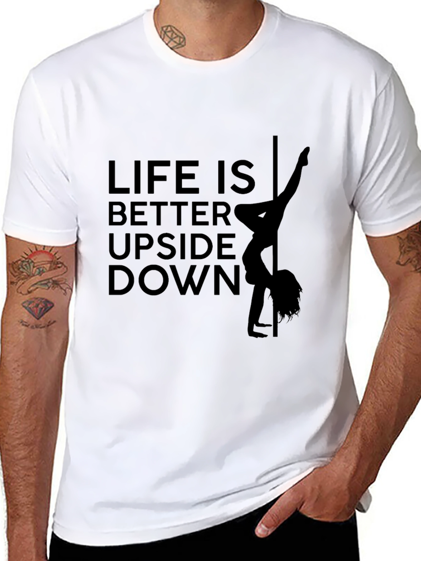 Life is Better Upside Down Pole Dance T-Shirt