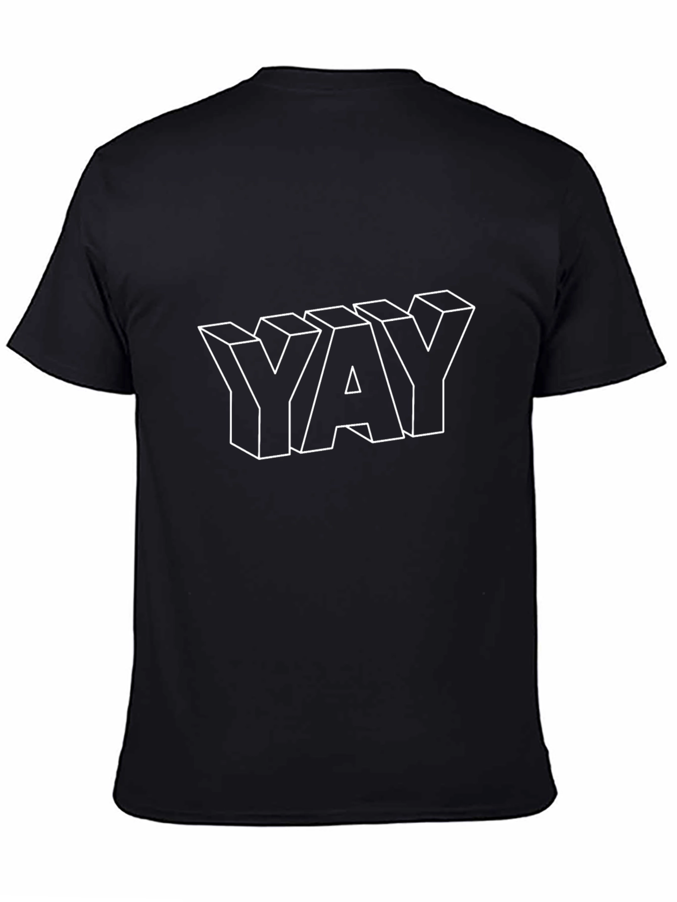 Yay T-Shirt - 3D Outline Graphic Tee