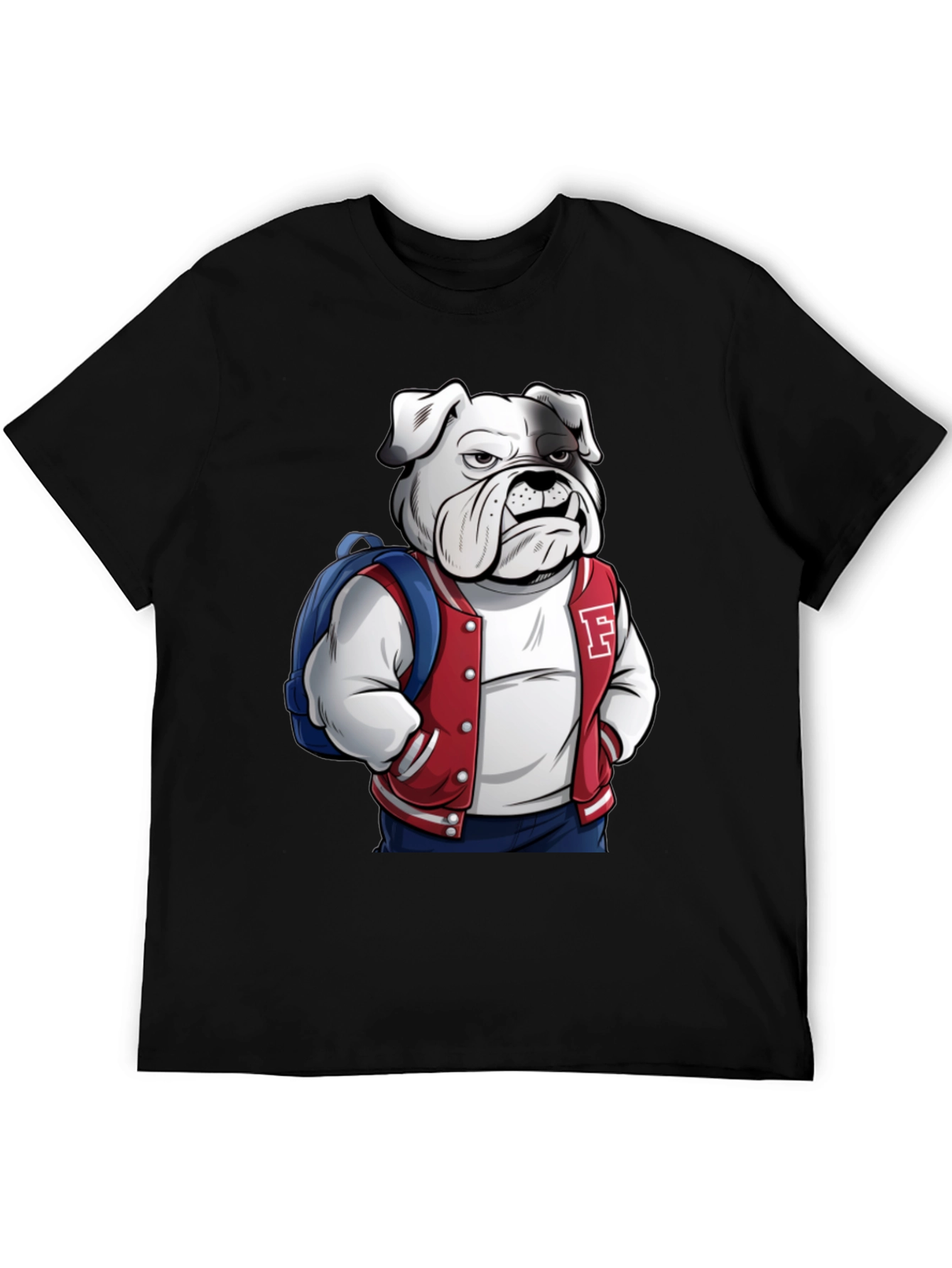 Bulldog Varsity Jacket Graphic Tee