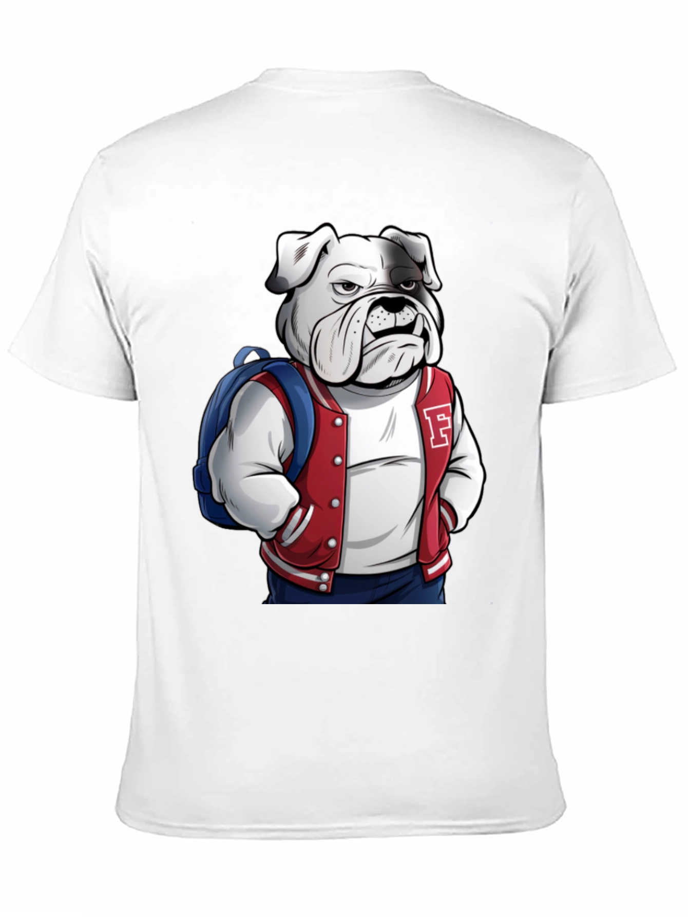 Bulldog Varsity Jacket Graphic Tee
