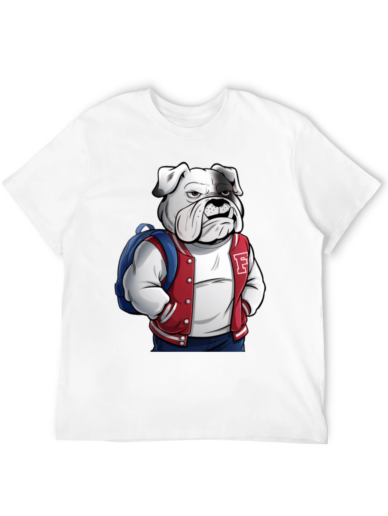 Bulldog Varsity Jacket Graphic Tee