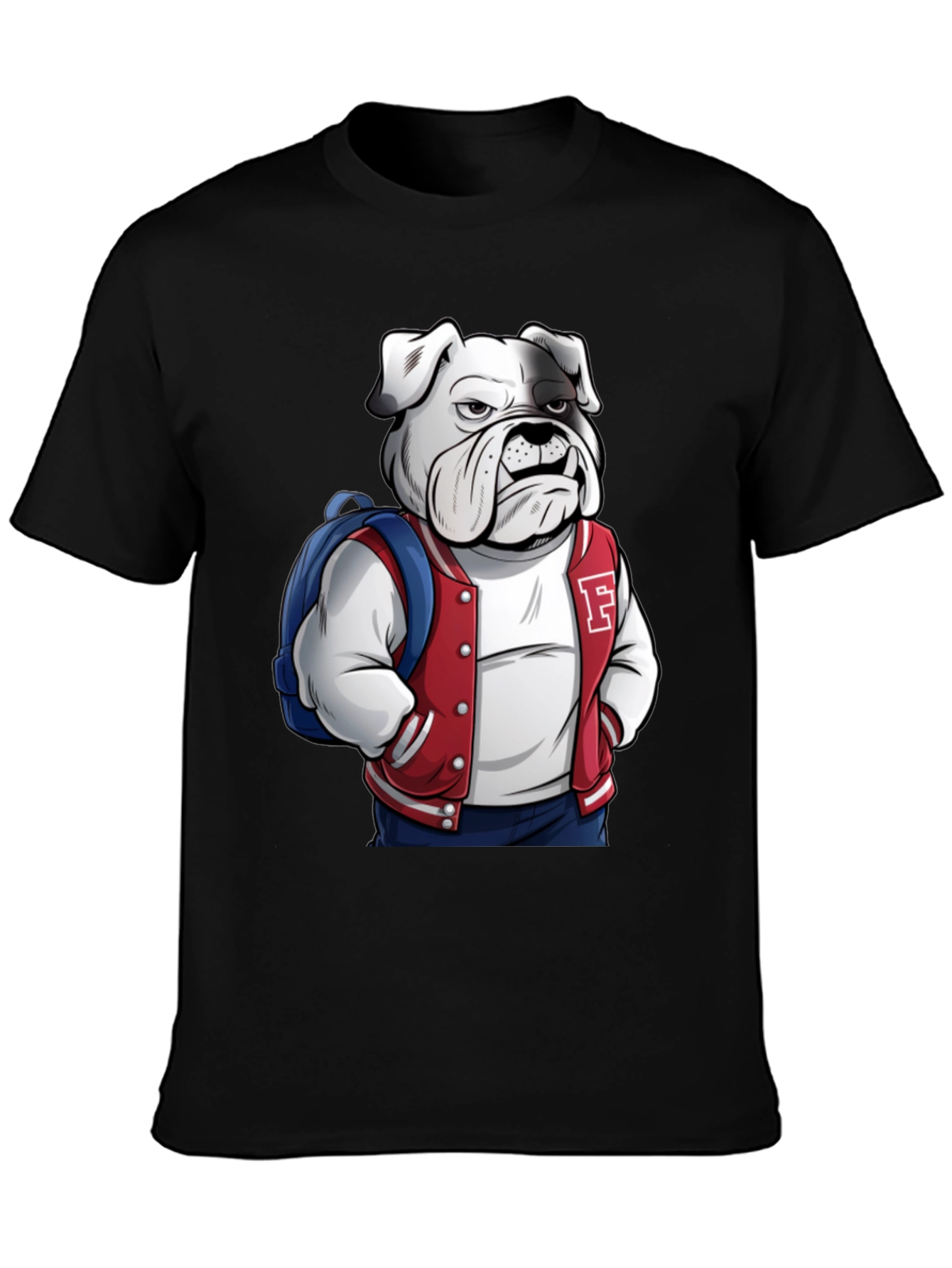 Bulldog Varsity Jacket Graphic Tee