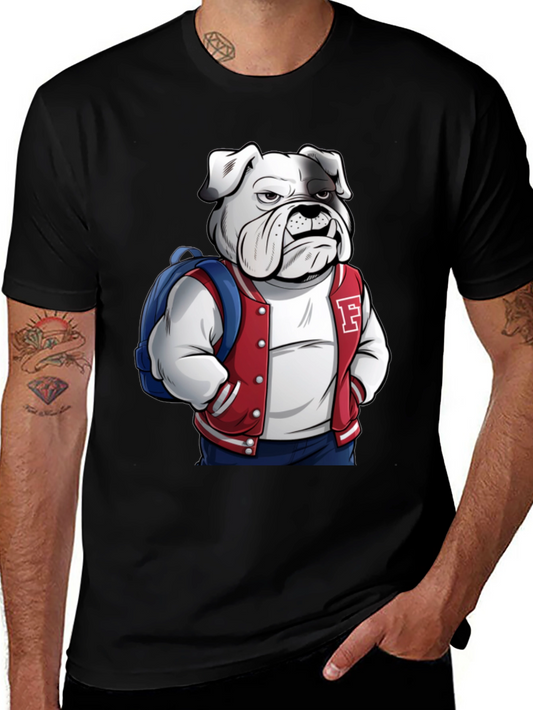 Bulldog Varsity Jacket Graphic Tee
