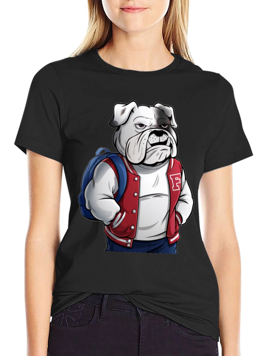 Bulldog Varsity Jacket Graphic Tee