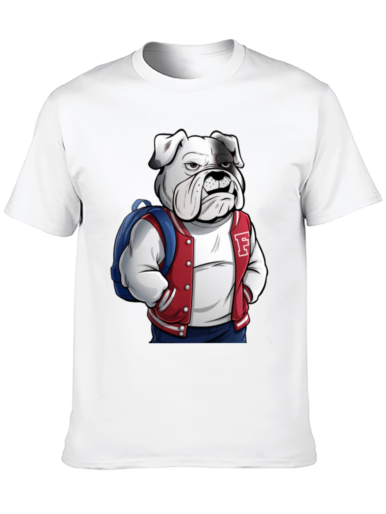 Bulldog Varsity Jacket Graphic Tee