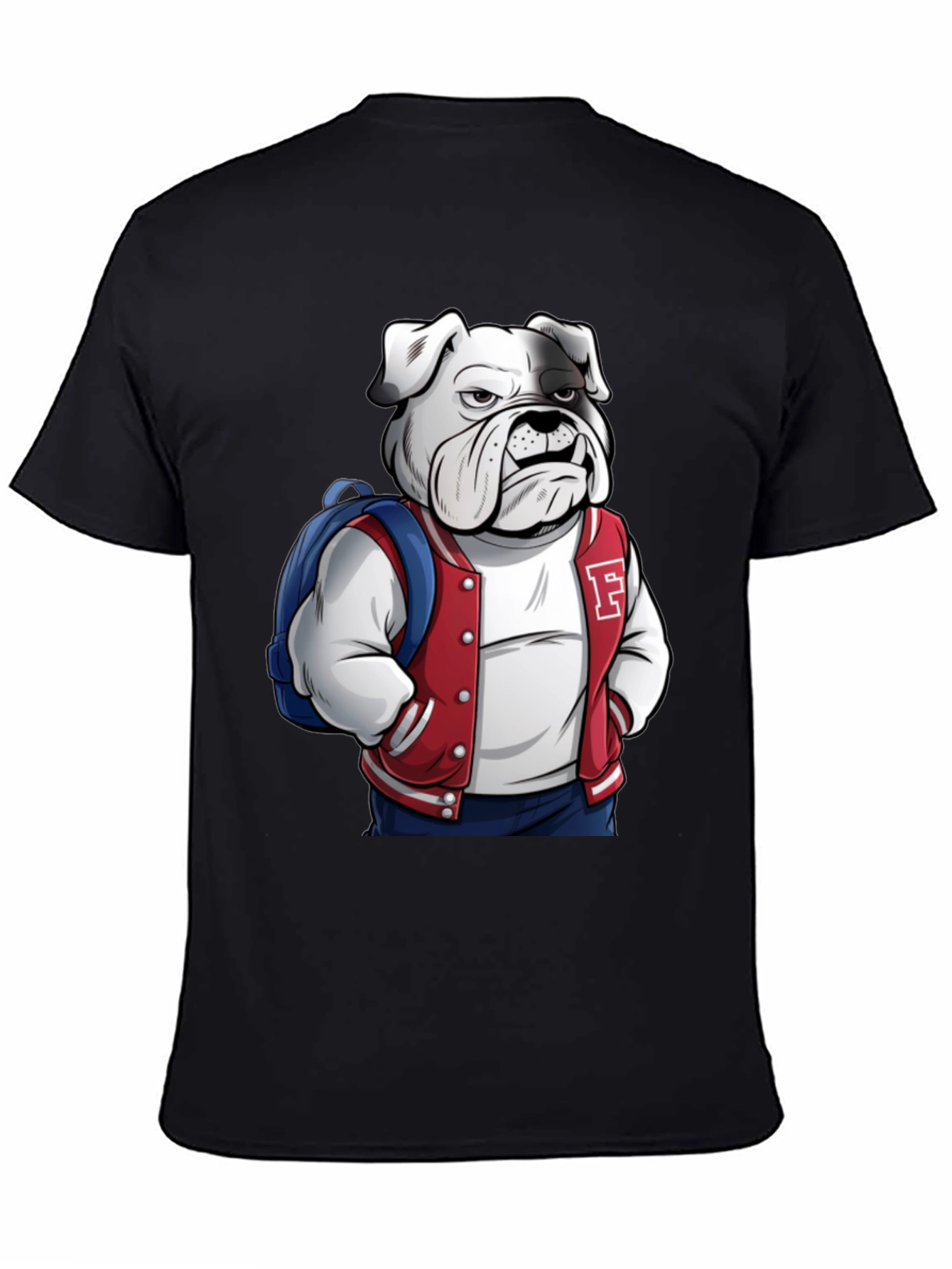 Bulldog Varsity Jacket Graphic Tee