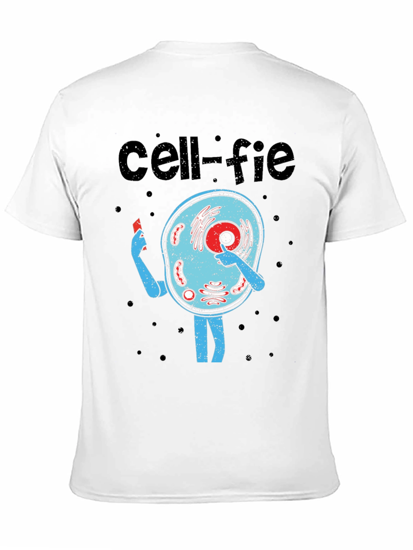Cell-fie Black T-Shirt - Science Humor Tee