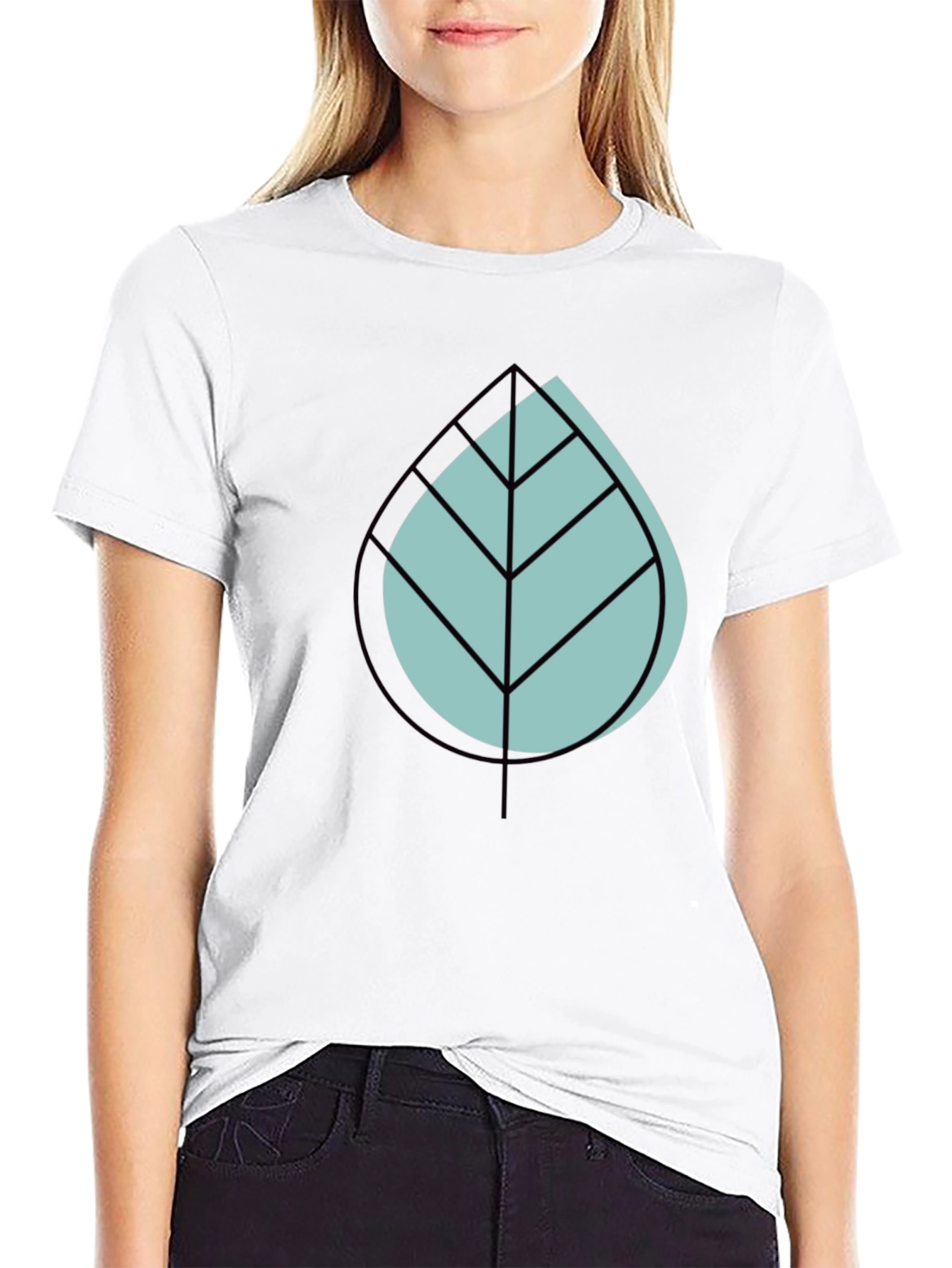 Modern Leaf Design T-Shirt
